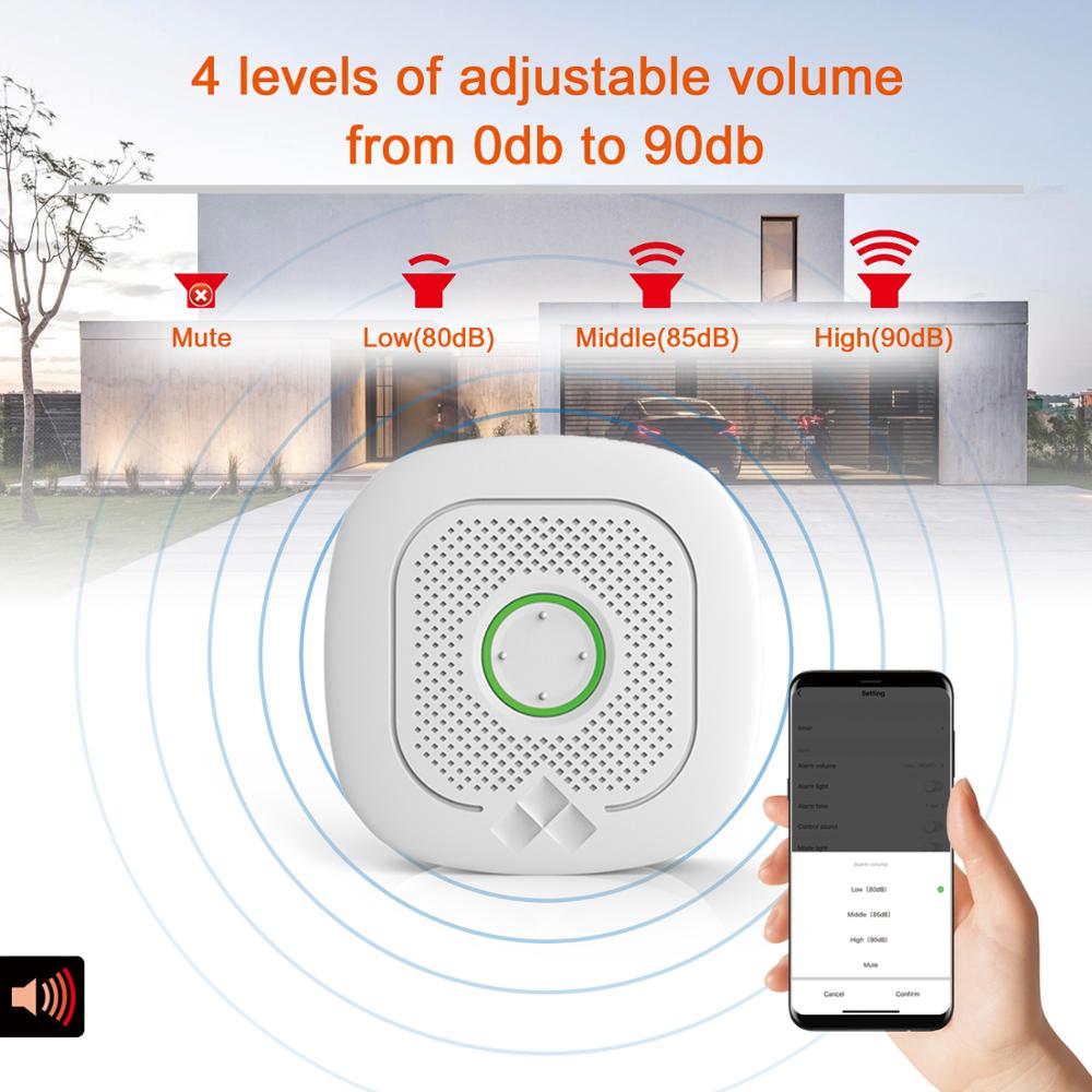 Wolf-Guard 3Pcs Smart Life / Tuya Wifi Home Alarm System Kit 433MHz Wireless Siren Emergency Alarming for Elderly / Patient