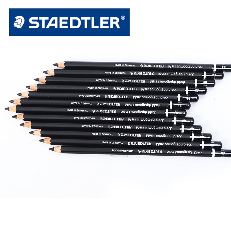 Staedtler Ergosoft Matita Da Colorare Nero Barile Marte Staedtler Lumograph Disegno e Schizzi Matite HB 2B 4B 6B 7B 8B 12 pz