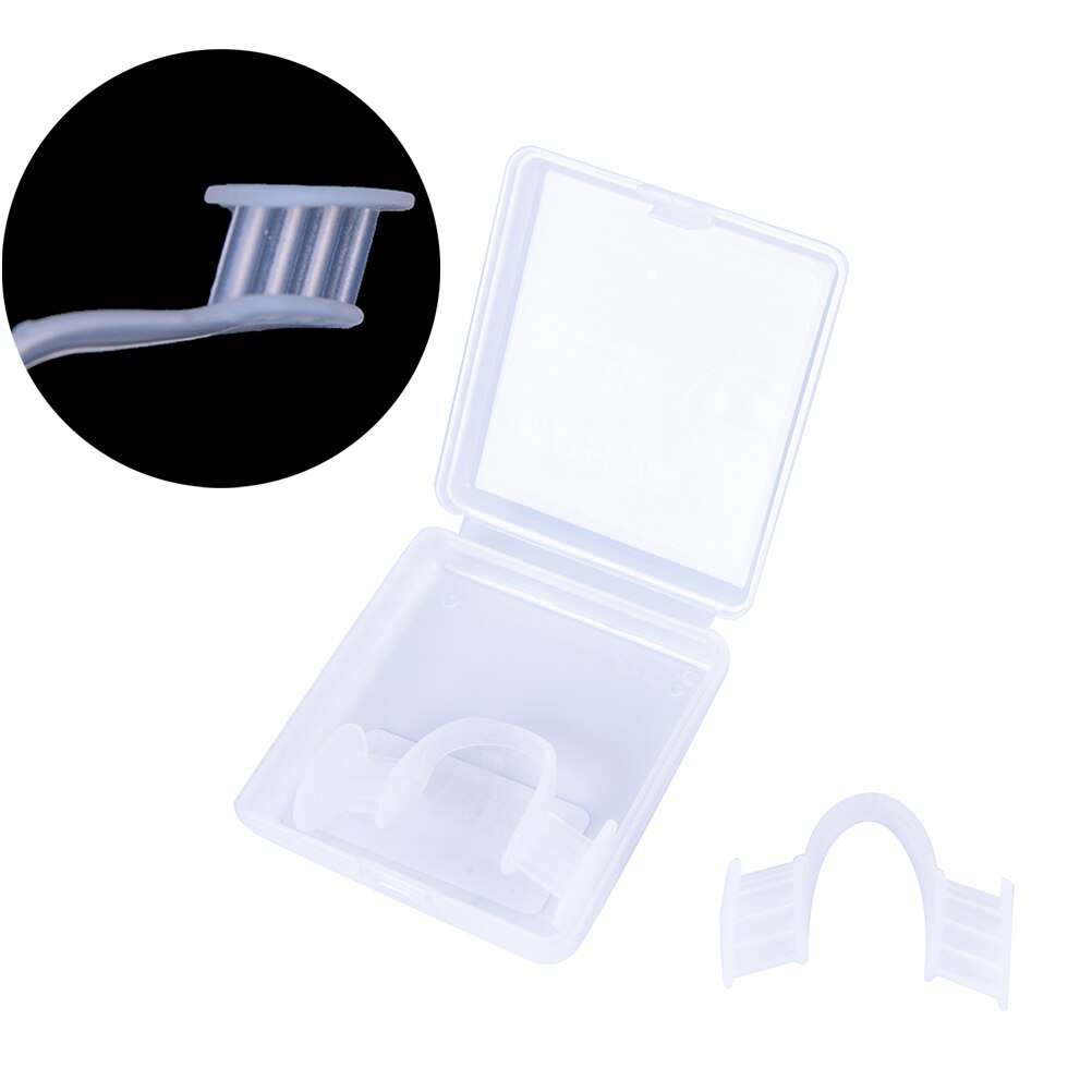 2Pcs Stop Tanden Slijpen Tand Balde Dental Mond Guard Voorkomen Nacht Bruxisme Spalk Slaap Steun Elimineert Met Case Box