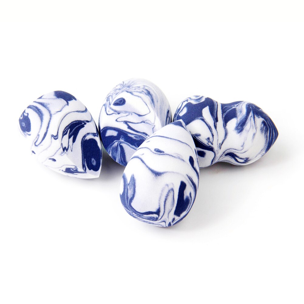 1 stuk make-up spons, gezichtsfoundation poeder, cosmetische puff, blauwe en gekleurde make-up spons, gereedschapssets