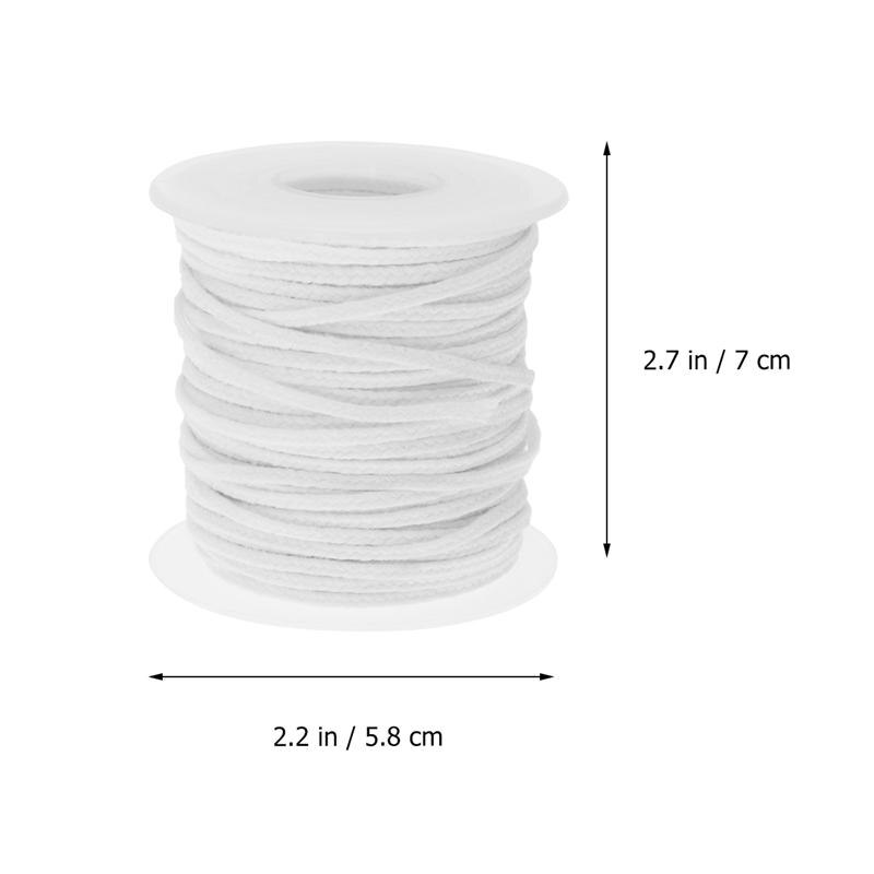 1 rulle 61 meter förvaxat wicks ljus tillverkande material diy bomull 18 trådar flätat ljus veke spole för diy ljus (vitt)