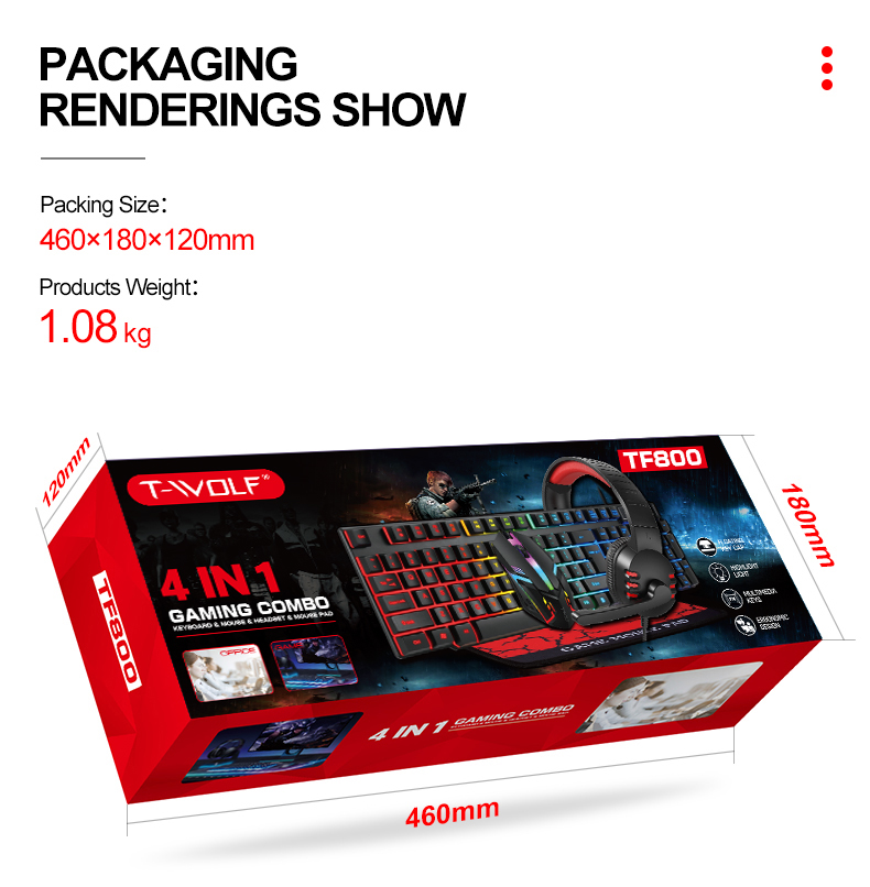 Neue Gaming Tastatur Und Maus Verdrahtete Hintergrundbeleuchtung Mechanische Gefühl Tastatur Kopfhörer Gamer Kit Stille Maus Set Für PC Laptop