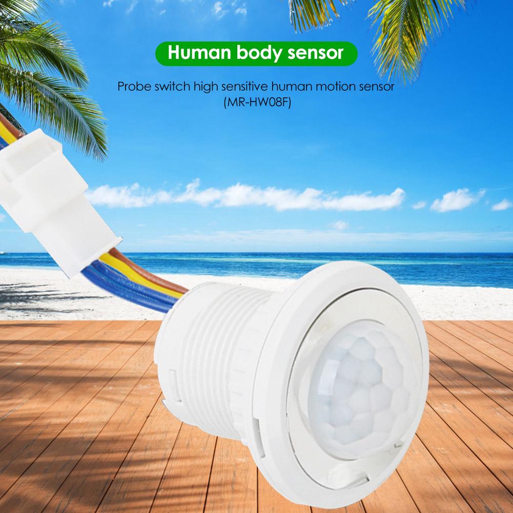 85-265V Adjustable White Infrared Light Motion Sensor Delay Home Lighting PIR Switch LED Sensitive Sensor Probe Switch