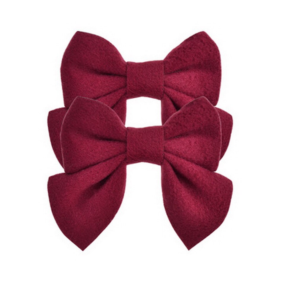 2 stuks/set schattige strik haarspeldjes voor kinderen effen haarstrikken haarspeldjes babymeisjes vlinder haarspeld peuter haarspeldje roze accessoire: Kleur 15