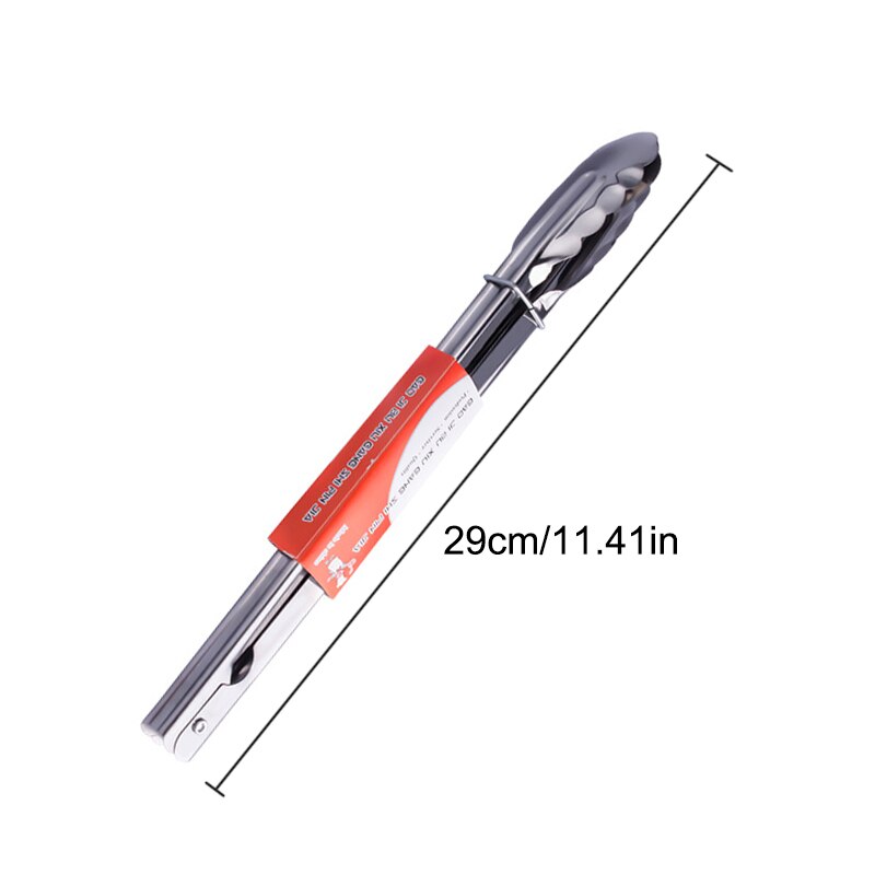 Stainless Steel Cooking Tongs Non-Stick Barbecue Tongs Bread Tongs for Kitchen Salad Serving Tong Anti Heat Bread Clip: 29cm