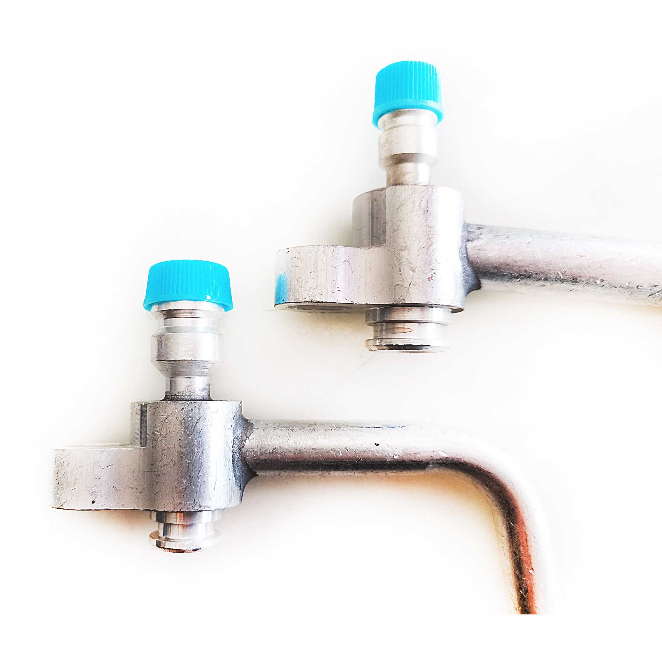 2pcs Automotive Air Conditioning Compressor High And Low Pressure Plate Pipe Joint AC Hose Aluminum Fittings For 96 R12 R134a