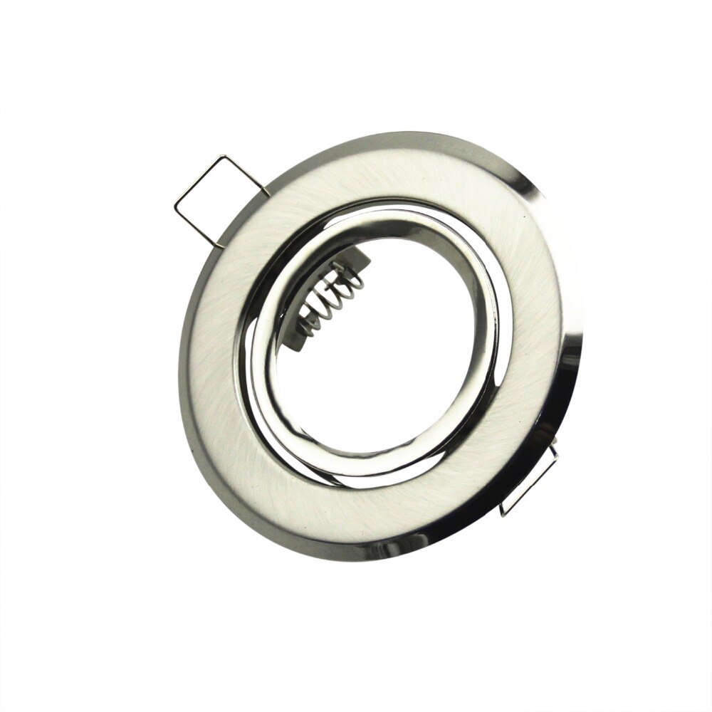 Gu10 mr16 gu5.3 led-spotframehouders, zilveren ronde led-armatuurbevestigingssets, led-downlightfitting, lichtframe