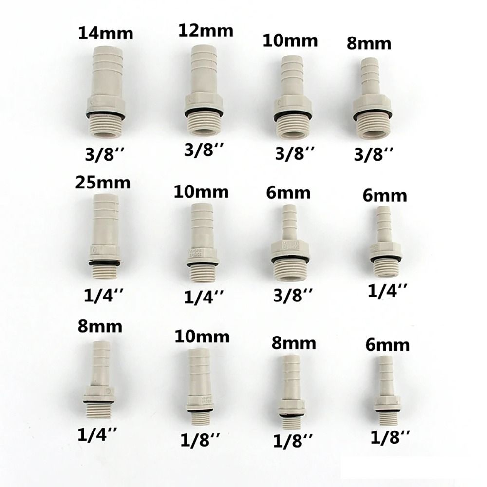 Plastikowe złącze węża 6/8/10/12mm ogon kolczasty 1/4 "1/8" BSP gwint zewnętrzny POM złącze pagody złącze adapter złącza rurowe