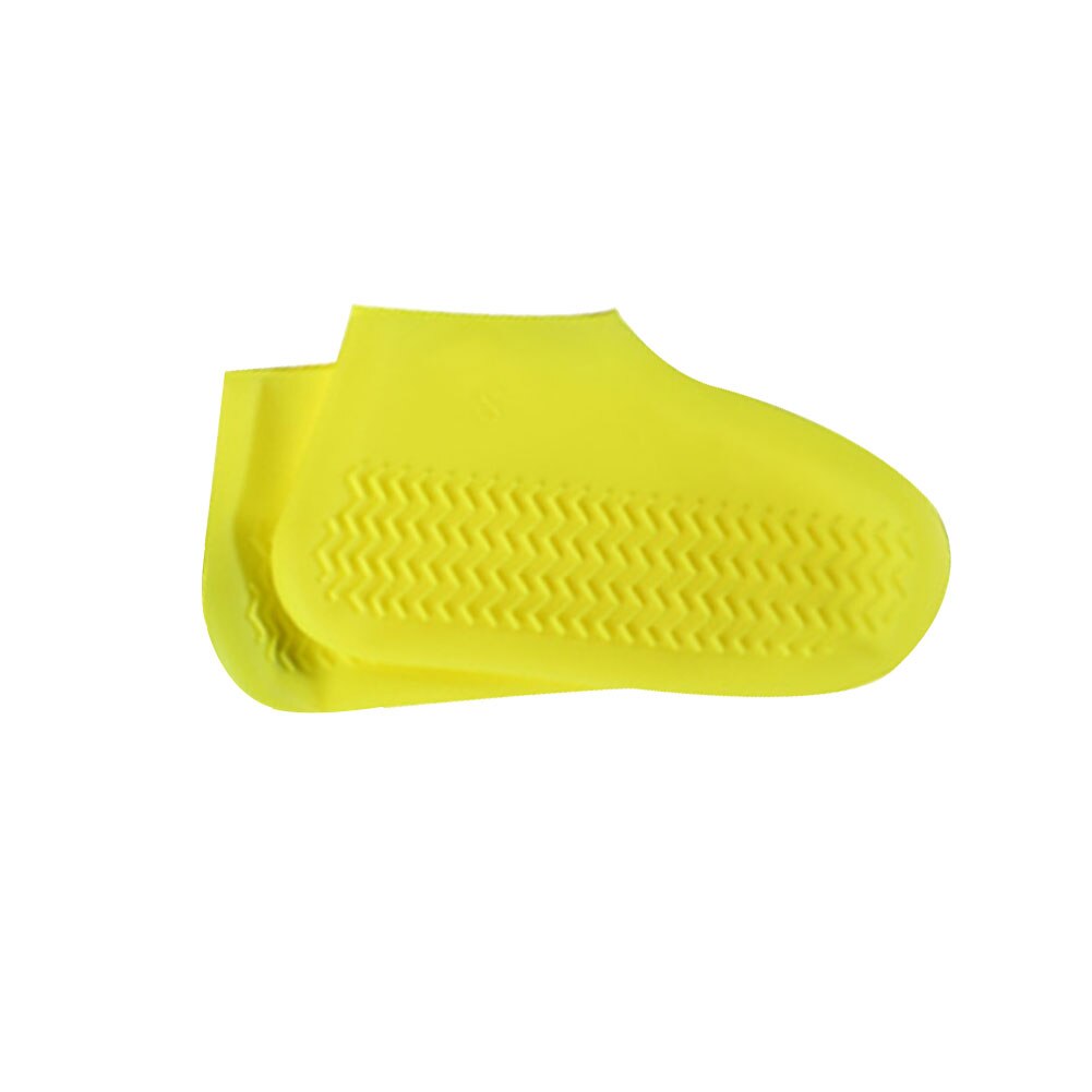 Waterproof Shoe Cover Silicone Material Unisex Shoes Protectors Reusable Rain Boots for Indoor Outdoor Rainy Days: Yellow / L