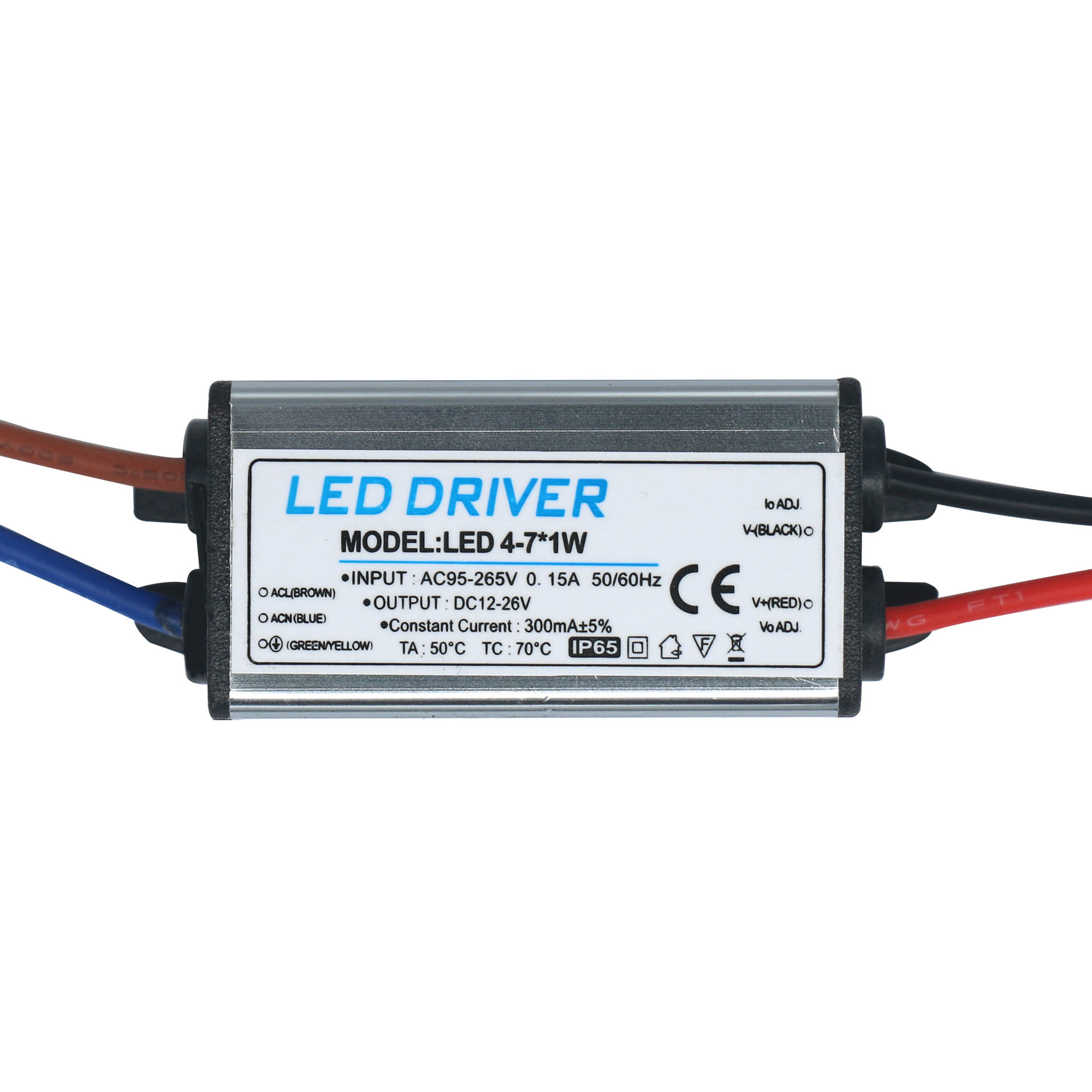 Controlador LED impermeable, fuente de alimentación de voltaje constante, transformadores de iluminación para lámpara LED, 1-3W 4-7W 8-12W 25-36W 300mA