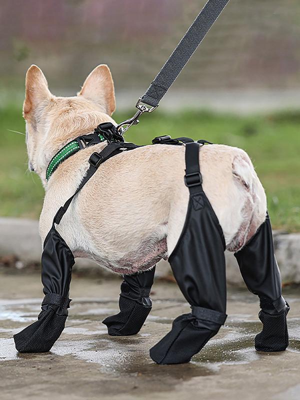 Scarpe per cani Stivali per cani regolabili impermeabili Scarpe traspiranti per animali domestici Scarpe morbide per bulldog francese Accessori per protezione esterna Fornitura per animali domestici