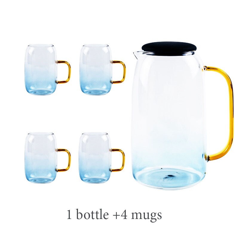 Glass Kettle Set Household Heat-resistant and High-temperature Explosion-proof Cooler Large Capacity Cold Water Teapot