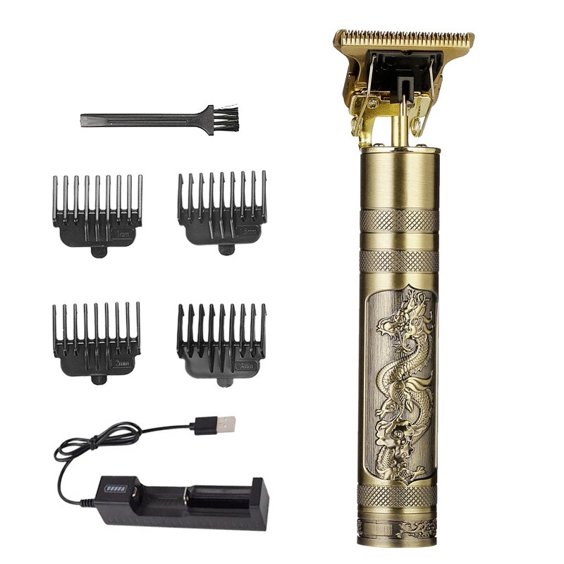 Kemei tondeuse à barbe barbier tondeuse à cheveux en forme de T Machine de découpe coupe de cheveux hommes rasoir une lame sans fil tondeuse mâle: T 2