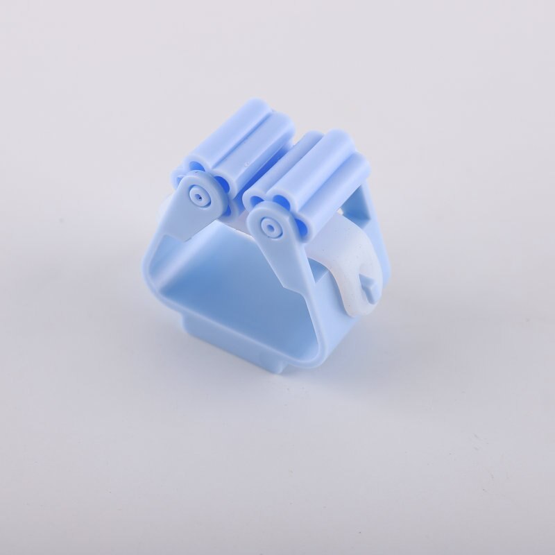 Uchwyt na mopa Organizer robić domu miotła schowek na haki stojak Decortive półka łazienka ścienny wieszak kuchenny narzędzia klip rozmaitości szczotka: niebieski