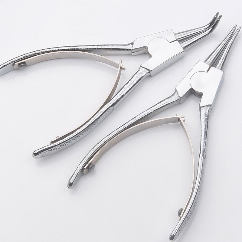 Precisie Borgring Tang, Recht/Hoek Tip Lock Ring Tang 6 Inch, 1.2Mm Boring Diameter, lock Ring Tang Voor Deurklink