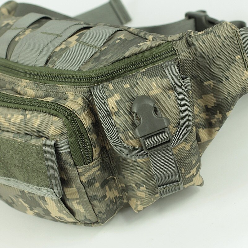 Sports Diagonal Cross Chest Pack Outdoor Riding Shoulder Bag Multi-Function Hiking Pockets Khaki