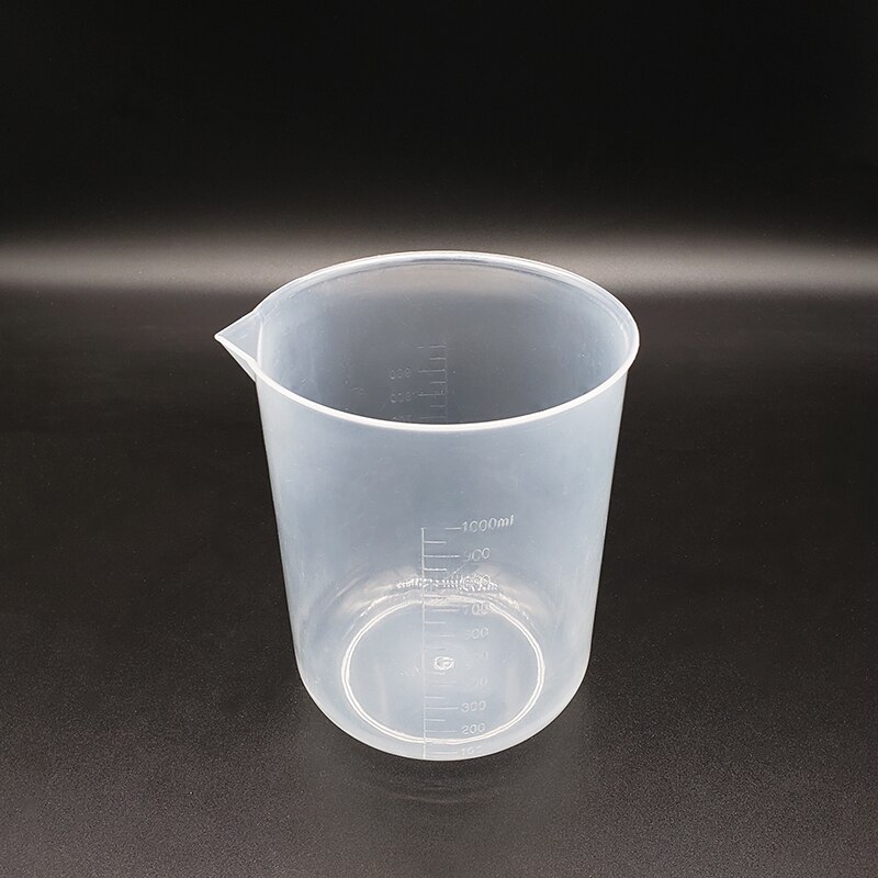 3pcs Plastic beaker in low form ,Capacity 1000ml,Plastic measuring cup,Laboratory plastic beaker