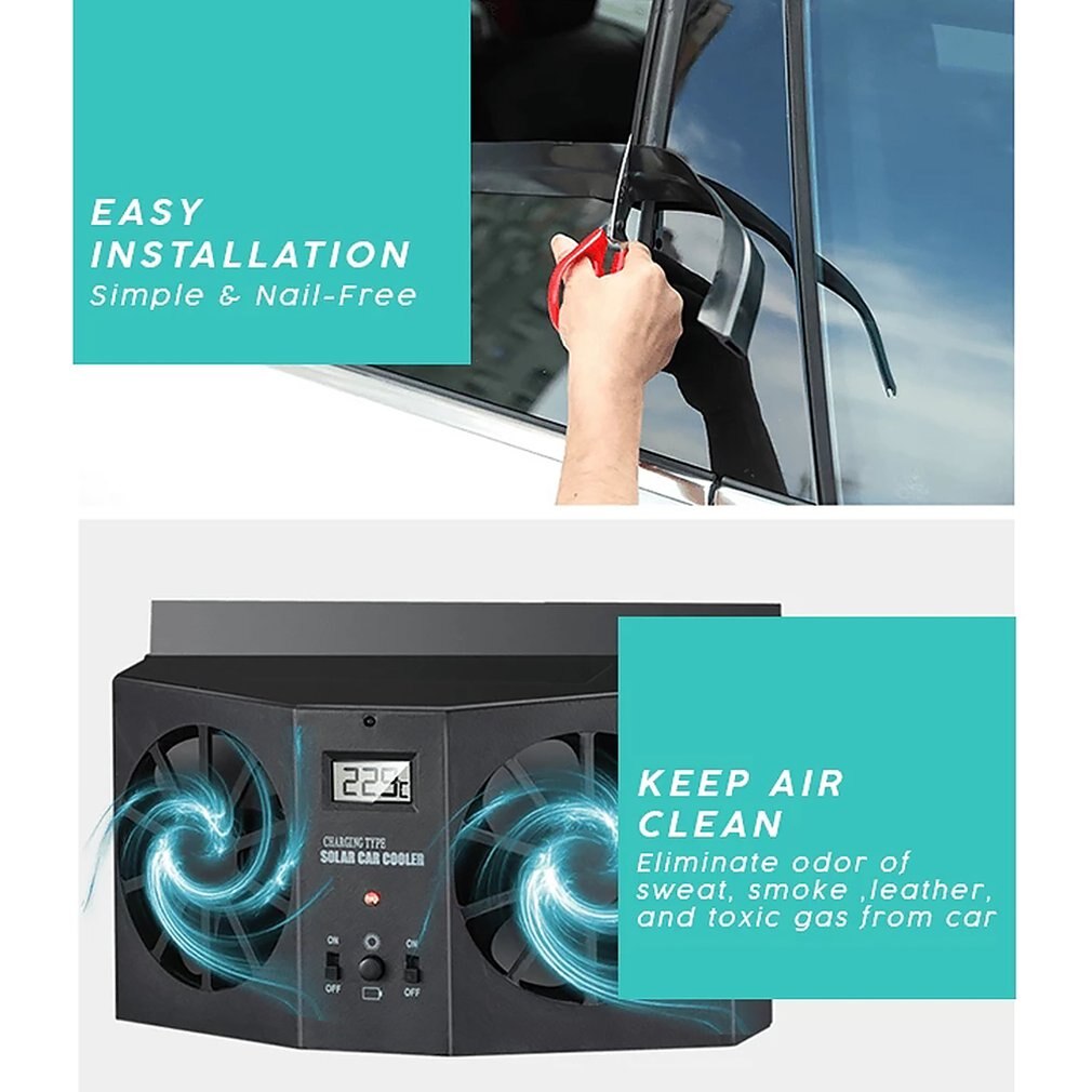 Rapid Car Exhaust Fan Ventilation Assisted Cooling Inside The Car Cooling Car Fan Car Solar Car Circulator Exhaust Fan