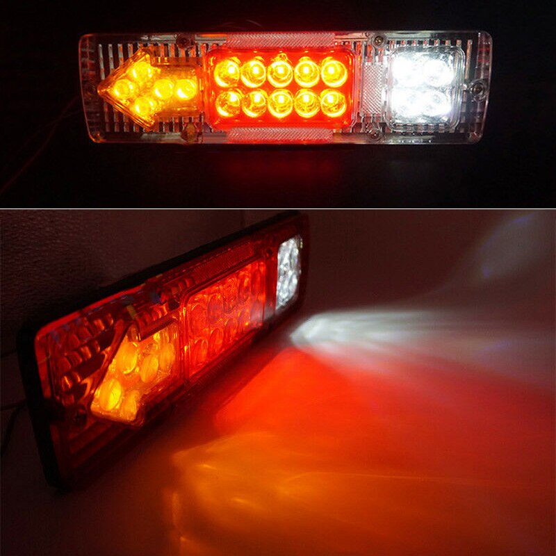 Pc Achterlichten Licht Spronggewricht & Trillingen Proof Lamp 19-Led Voor Auto/Trailer/Vrachtwagen Waterdichte Turn signaal