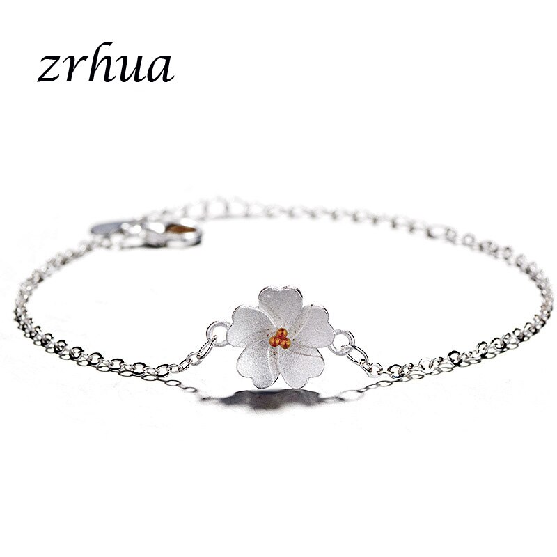 Schmuck setzt Halskette Ohrringe Armbänder für Frauen Weibliche 925 Sterling Silber Blume Verknüpfung Kette Anhänger Partei Engagement Schmuckstück