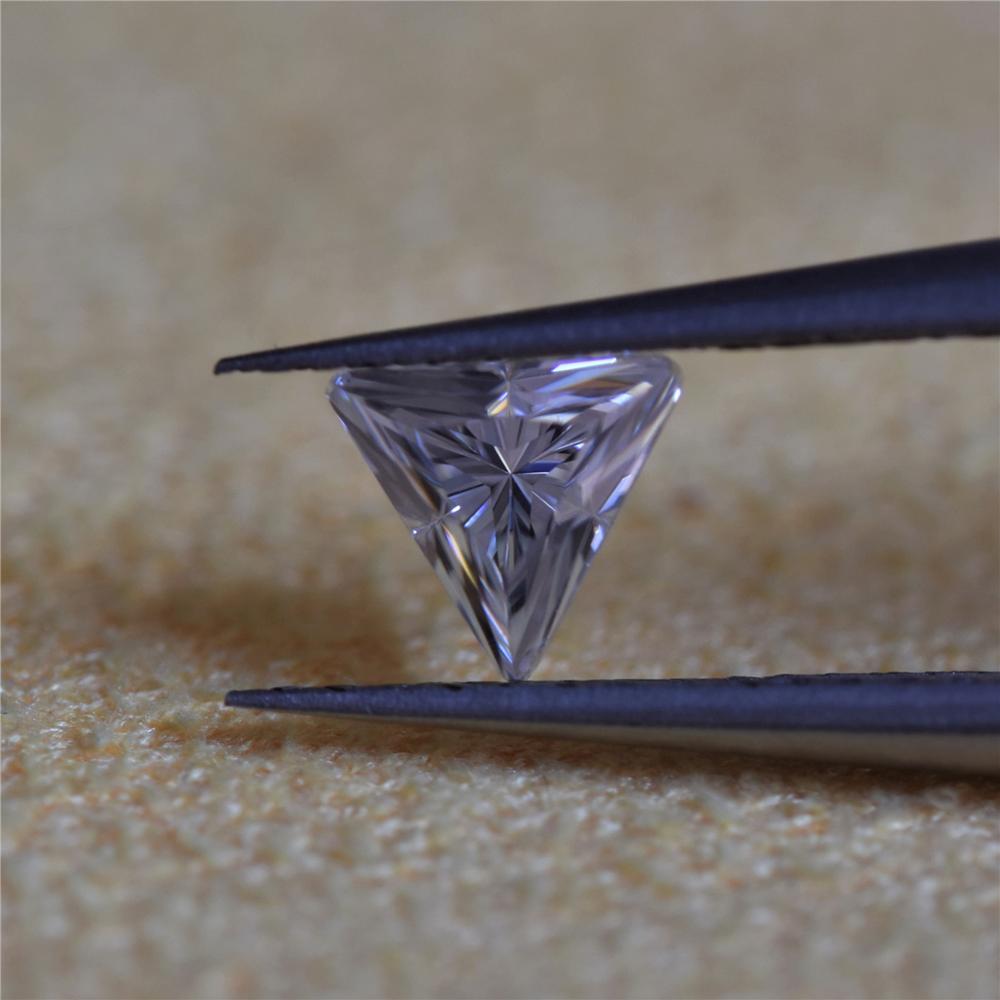 4.0x4.0mm trilliant corte moissanite pedra com ef branco cor vvs claridade