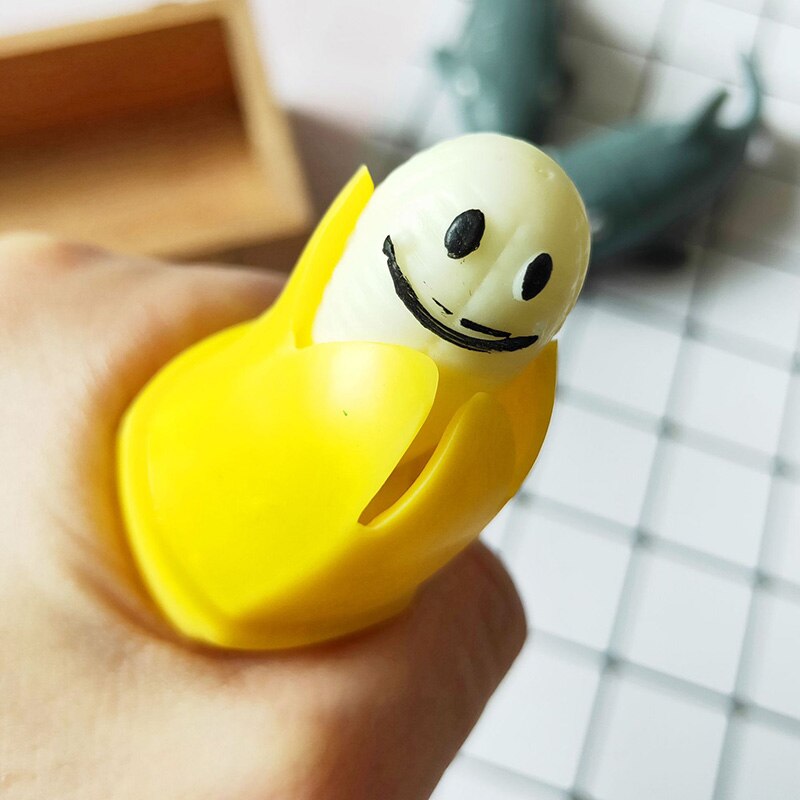 broma Shar Pei perro juguetes antiestrés juguete cachorro para niños bebé niño adulto apretando ventilación juguetes educativos: 1pc banana toy