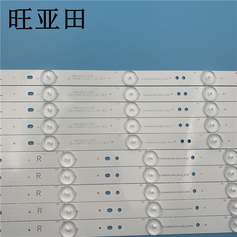 Led backlight 12 lamp strip for changhong 49 tv led 49 c 1000n led 49 c 1080n led 49 d 1000n
