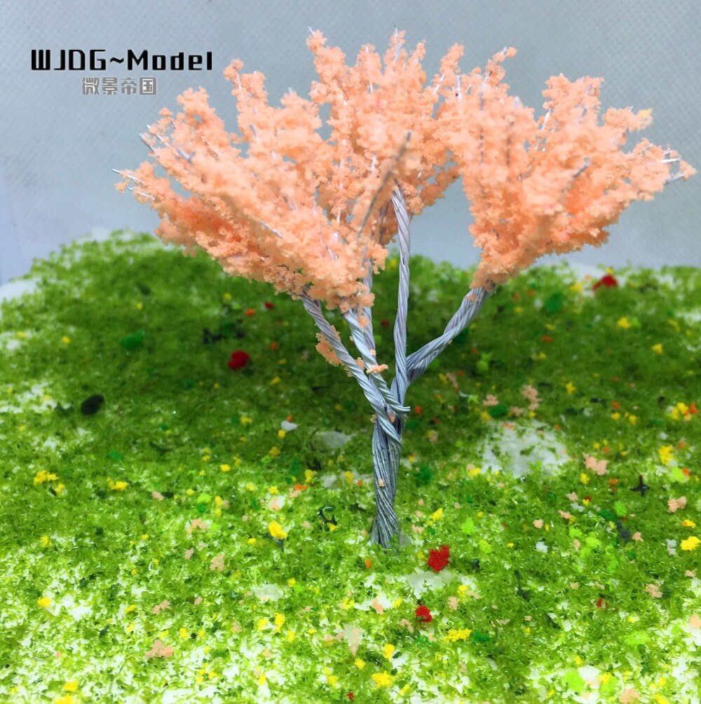 Building model materials DIY sand landscape garden trees Cherry trees The iron wire flower more specifications