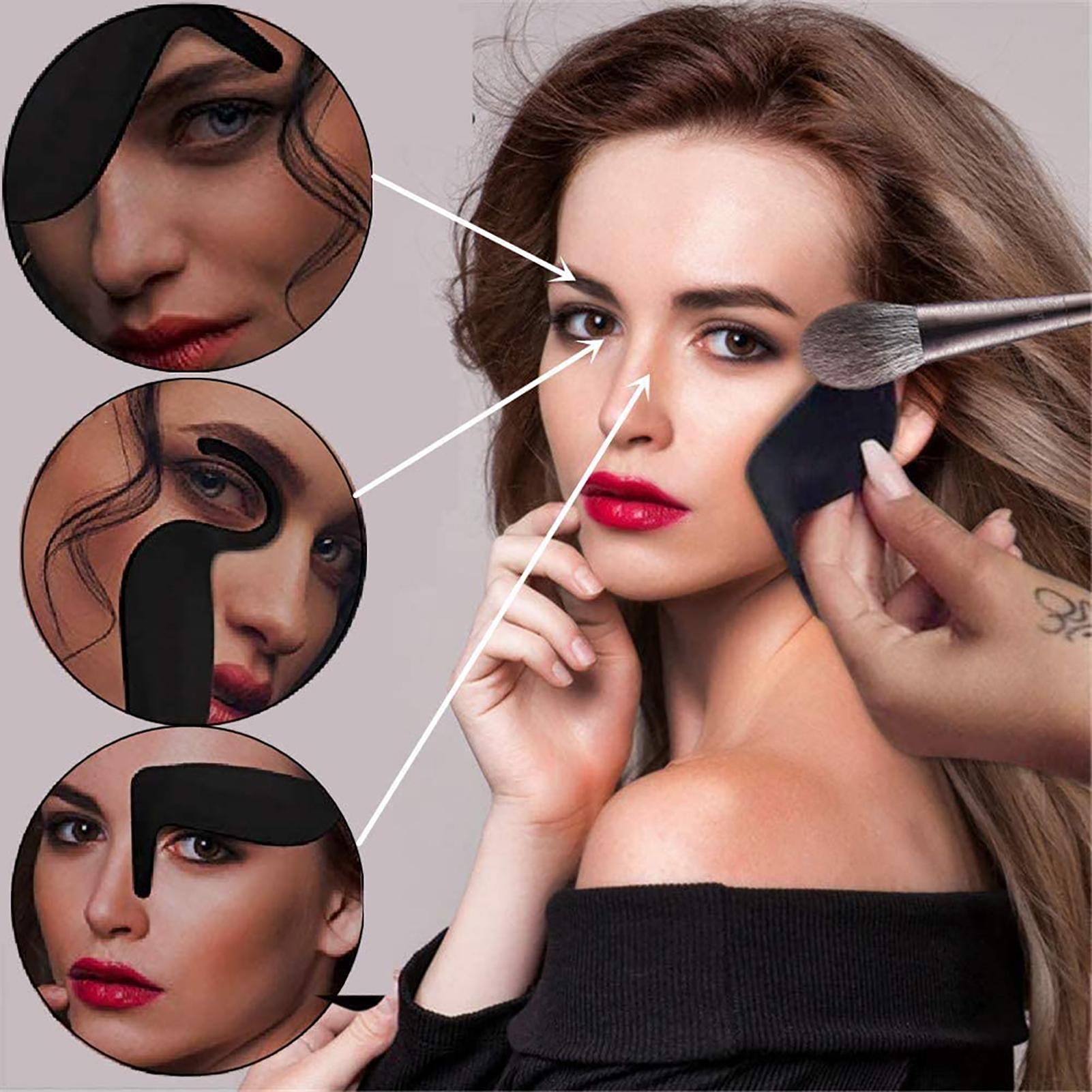 Wenkbrauw Eyeliner Stencils Sjablonen Shaper Model Cosmetica Makeup Tools