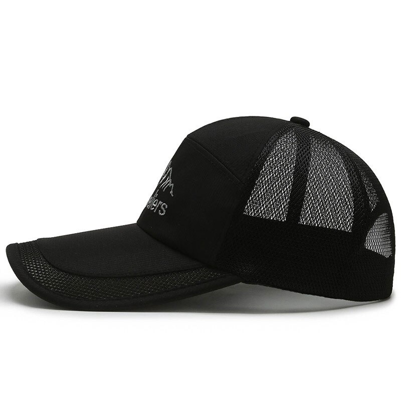 Unisex pet met klep in effen kleur, herenpet met klep, casual zonnehoed, hoofddeksel voor dames, mesh baseballpet voor outdoor streetwear