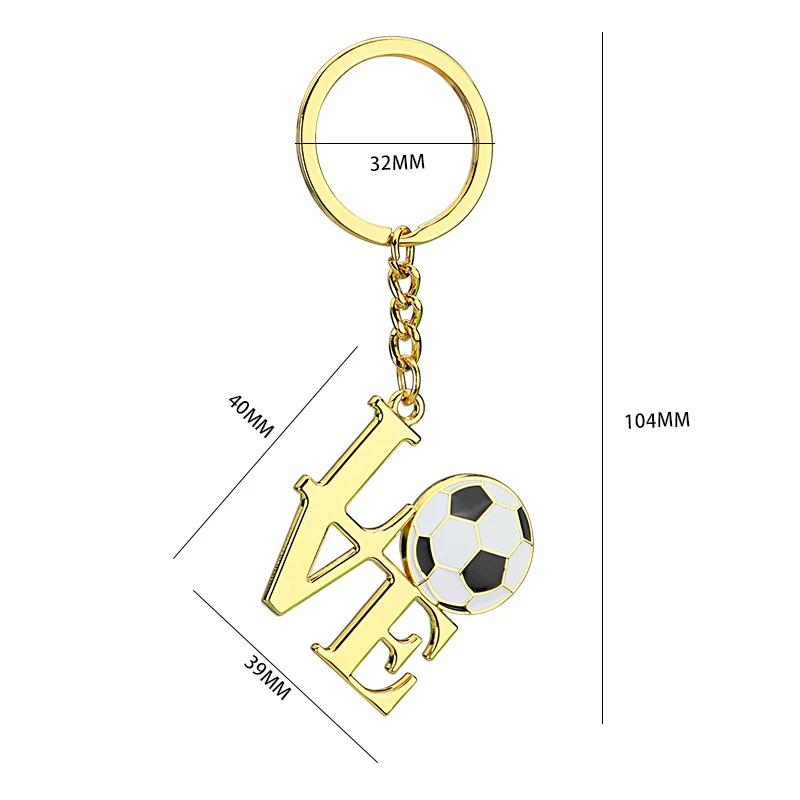 Porte-clés Souvenir de Football pour Fans de Football, pendentif de sac, coupe du monde, trophée de la coupe européenne, accessoires pour garçons et hommes: WHITE