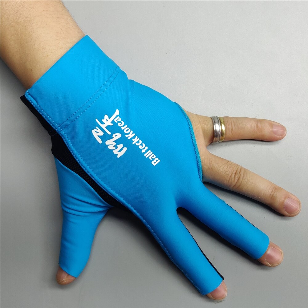 Biljart Handschoen Linkerhand Medium Ballteck Korea Carambole Handschoen 3 Vingers Professionele Zwembad Handschoen Biljart Accessoires: Left Hand (Sky Blue)