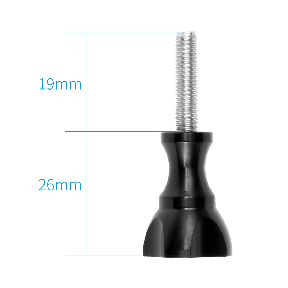 CNC Aluminum Alloy Long Thumb Knob Screw Adjustable for GoPro Hero 8 7 6 5 Max Sjcam XiaoYi 4K Action Camera Accessories: Short Screw Nut