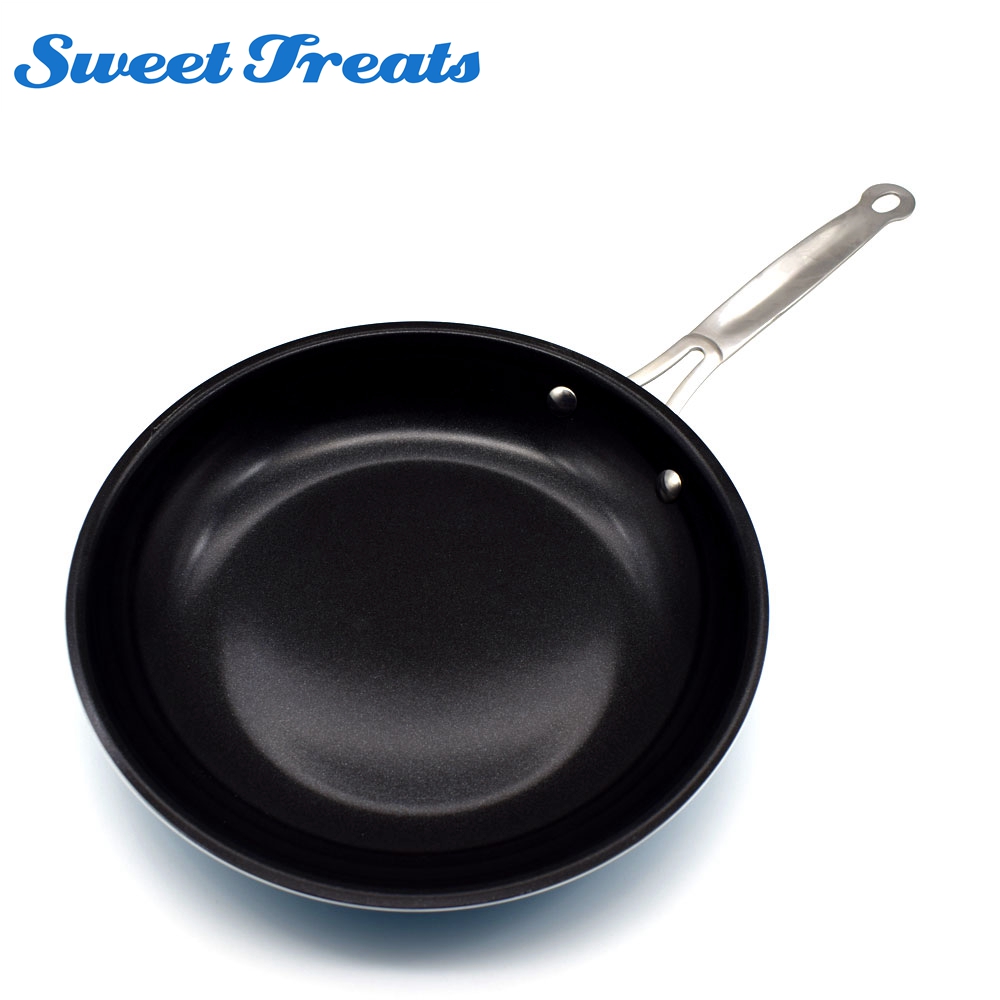 Sweettreats Blauwe Diamant Pan Anti-aanbak Keramische Koperen Koekenpan Non-stick Blauw Koekenpan-10 Inch Open Bak pan