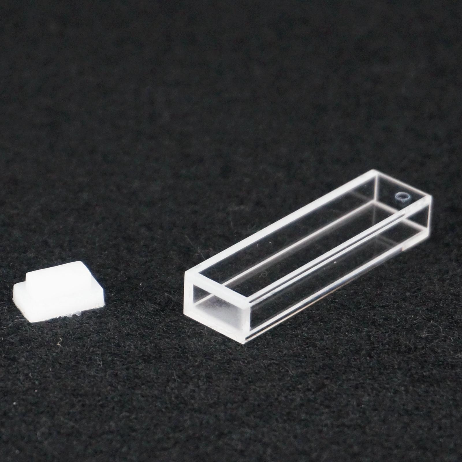 5mm x 10mm Path Length JGS1 Quartz Cuvette Cell With PTFE Lid For Fluorescence Spectrometer