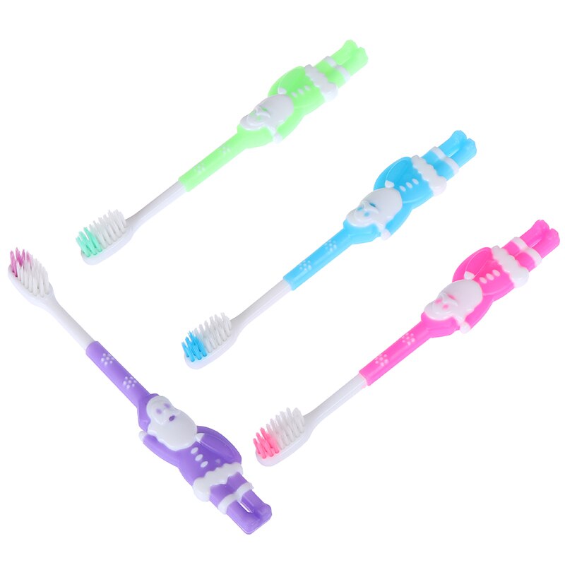 1 cepillo de dientes antideslizante para niños de Santa Claus, cepillo de dientes suave de seda y bambú