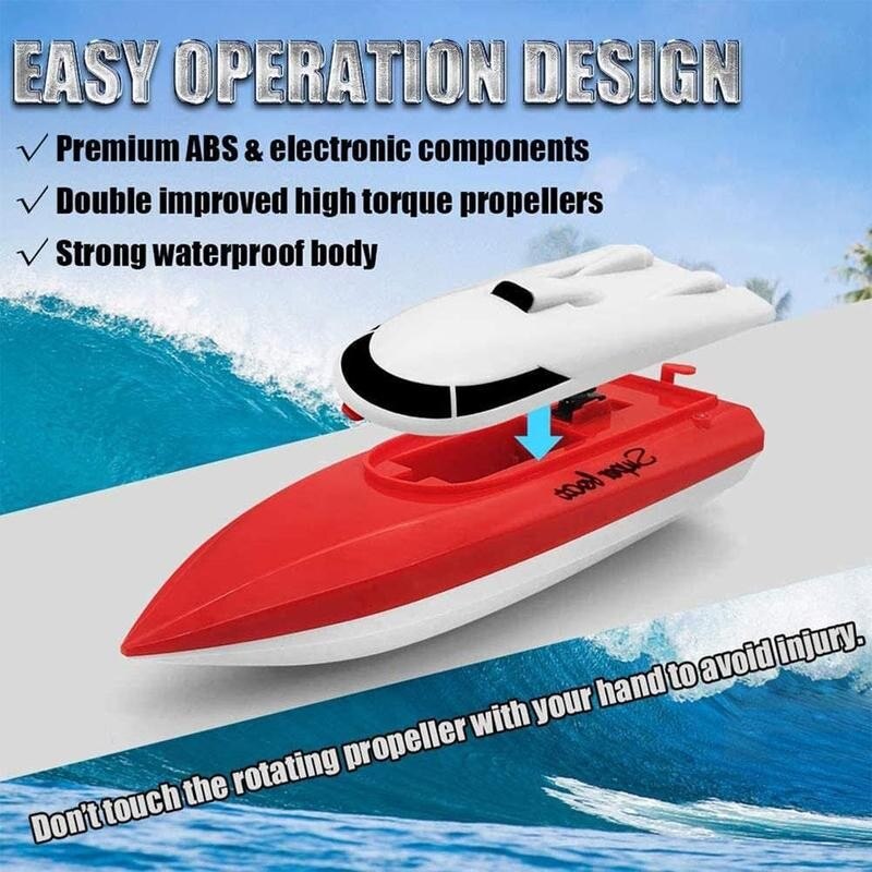 2.4G Wireless Remote Control Boat With Flashing Lights High-speed Boat RC RC Boat Ship Four-channel Remote Control Electric D3Q9
