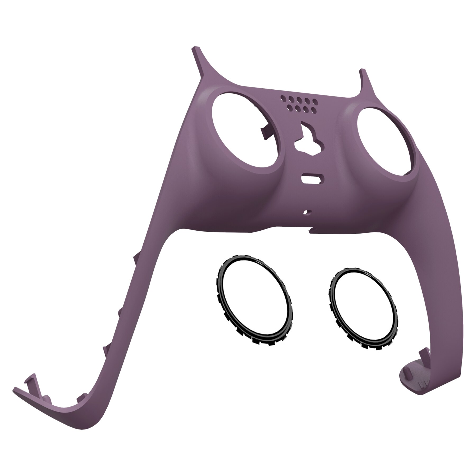 Plaques décoratives de remplacement pour manette PS5 extreme Soft Touch, bricolage, coque de garniture personnalisée avec anneaux d'accent: Dark Grayish Violet