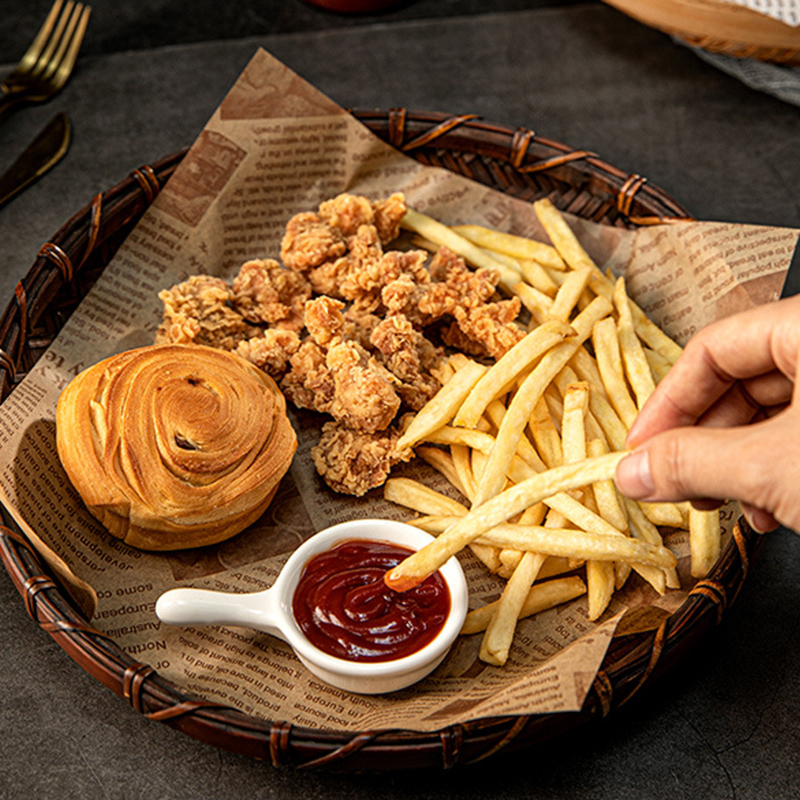 50/100Stck öl beständiges Wachspapier zum Backen von Lebensmitteln Grill Burger Pommes Brot zurück papier Öl absorbieren des Papier Küchen zubehör