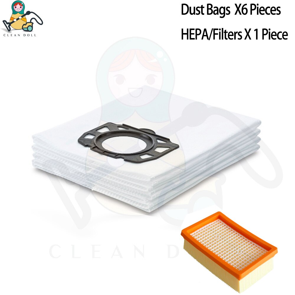 W celu uzyskania Karcher części zamienne worek robić odkurzacza filtrów dla Karcher WD4 WD5 WD6 premia MV4 MV5 MV6 2.863-005.0 2.863-006.0: KAR-MV4-COM-7różowy