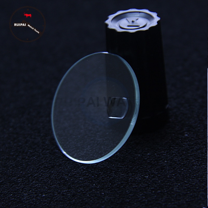 2 stks/partij Platte Minerale Horloge Glas, 34 ~ 35mm Horloge Glas Met Datum Lens voor horloge glas vervanging