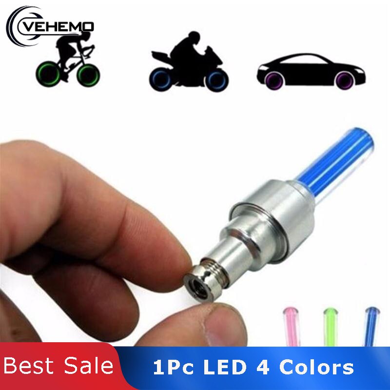 Vehemo 1Pc Auto Motorfiets Achterlicht Fiets Luz Caps LED Neon Gaspijp Valve Glow Stick Licht Auto- styling Decoratieve verlichting