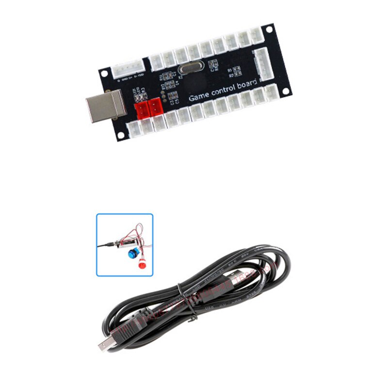 Usb Encoder 2 Spelers Diy Arcade Kit Joystick Chip Voor Mame En Stok Controle Arcade Kit