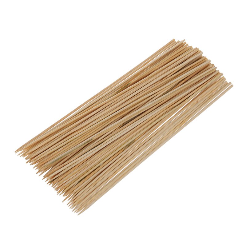 Camping Wooden Color Bamboo BBQ Skewers Barbecue Shish Kabob Sticks 95 Pcs: Default Title