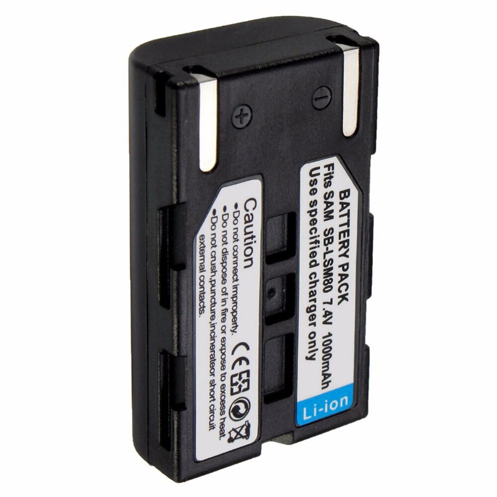 1000Mah LSM-80 SB-LSM80 LSM80 Camera Batterij Rechageable Batterij Voor Samsung VP-DC175 VP-DC565 VP-DC575 SC-D357
