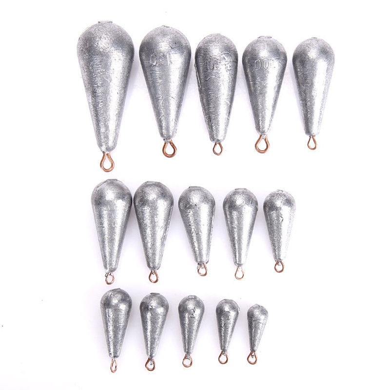 10 pcs Band Water Droplets Sinker Lead Sinker fishing line fishing lead fishing rod thread fishing weights