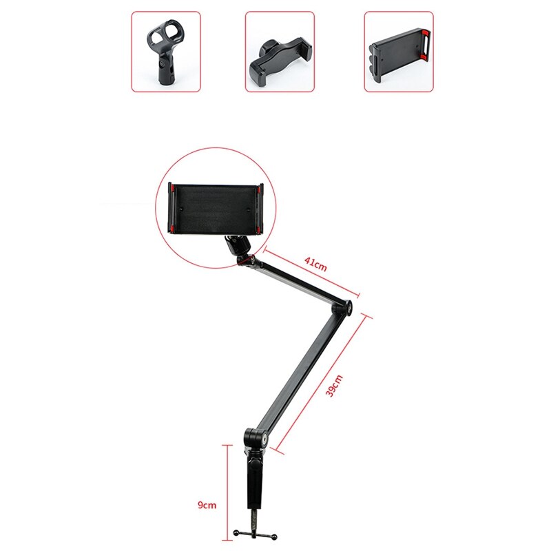 Heavy Duty Microphone Boom Arm Stand NB35 Mic Adjustable Suspension Arm Mount Stand Holder for Voice Record