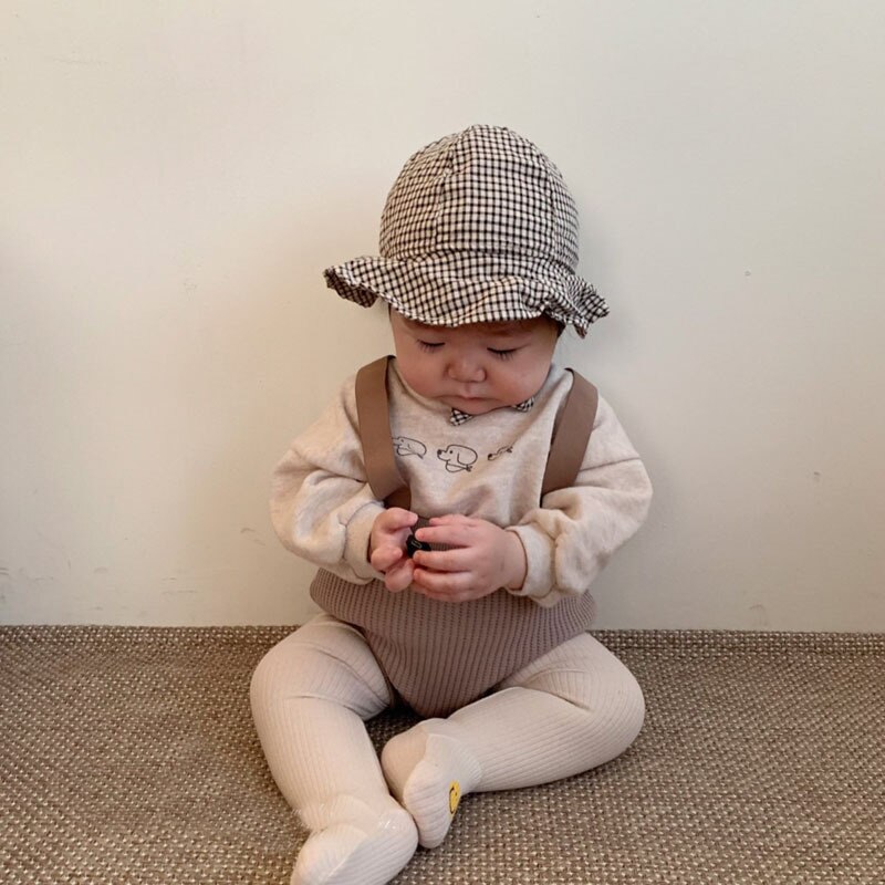 Niedliche Baby-Overall, Baby-Karosserie aus baumwolle, kleinkind-kurze Hose mit hohem bund, frühlings-Karikatur-babykleidung für jungen und mädchen