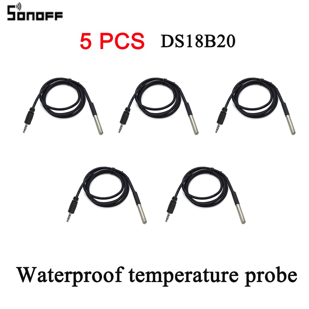 Sonoff-interruptor inteligente TH16 TH10 WiFi, Sensor de temperatura, humedad, transmisor de temperatura y humedad DS1820, AM2301: 5PCS DS1820