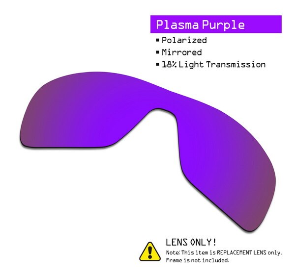 SmartVLT Polarized Replacement Lenses for Oakley Turbine Rotor Sunglasses - Multiple Options: Purple-ShieldCoat